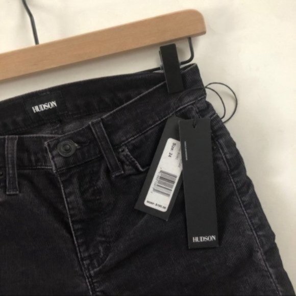 Hudson Black Nico Super Skinny Corduroy Pants Soft Stretch Fall Essential - Picture 2 of 8